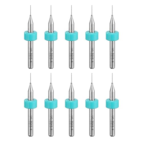 Vista 163 de uxcell Brocas para PCB, 0.028 in, carburo de tungsteno, herramienta rotativa, joyería, grabado CNC, placa de circuito de impresión, micro brocas