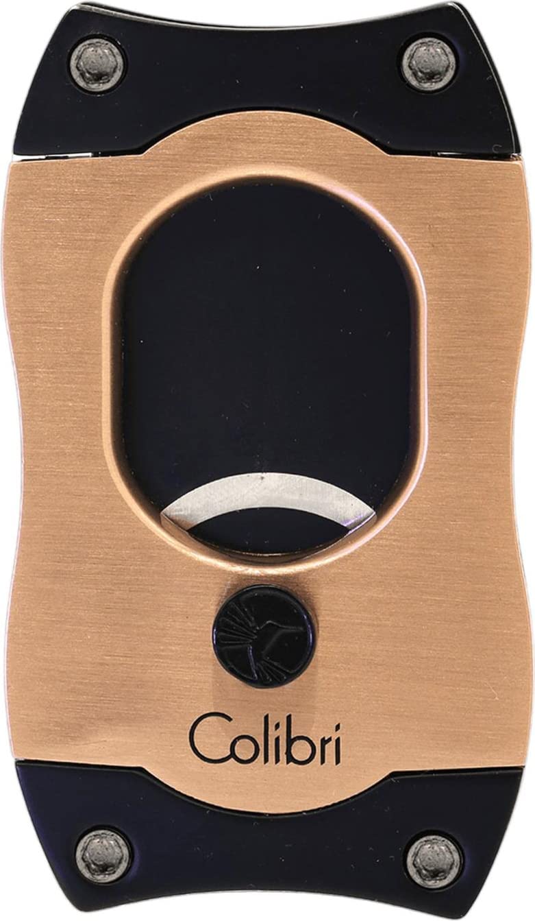 Colibri S-Cut II - Cúter para puros (corte doble de 26 mm, medida de anillo 66, botón de cierre, cuchillas de acero inoxidable, diseño ergonómico)