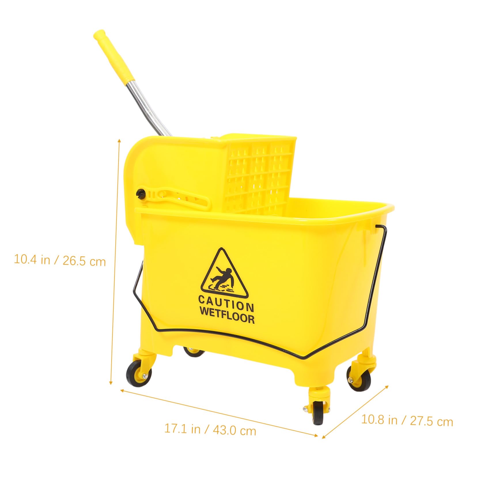 HEMOTON Fregona Fácil de Comercial Cubo Plástico de Ruedas de 20l Limpieza y Escurridor Lateral Movilidad Conveniente Color Aleatorio en Uso Profesional