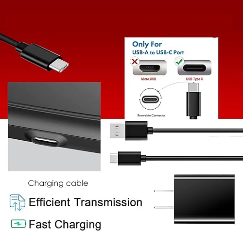 Miniatura 2 de Reemplazo para cargador remoto solar Samsung TV, Samsung Smart TV, cargador de repuesto USB C cable de carga para Samsung Frame TV Remote USB tipo c