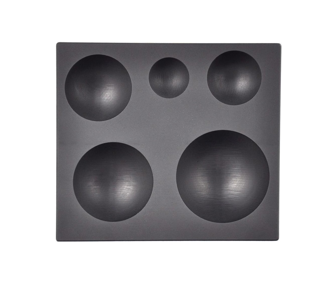 5 in 1 Graphite Glass Marble Sphere Round Mold for Glassblowing Casting Lamp Working