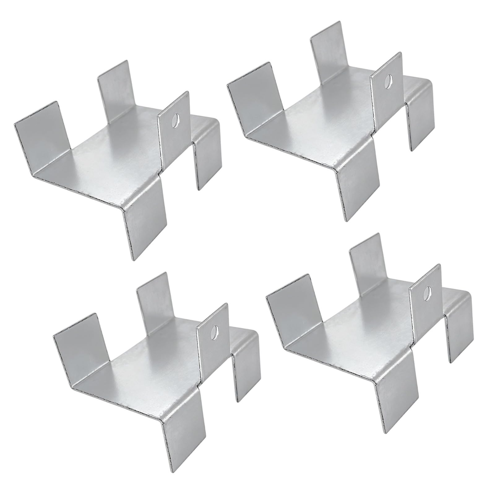 4Pcs Carbon Steel Gravels Board Fixing Clips Panel Fixture Outdoor Fence Brackets Enduring Carbon Steel Fence Panel Fixture