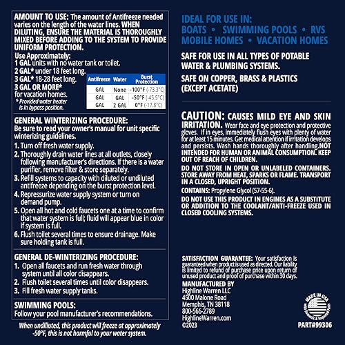 Image of Prime Guard -100ºF RV & Marine Premium Antifreeze - Alcohol & Glycerin Free - 1 Gallon (Pack of 6)
