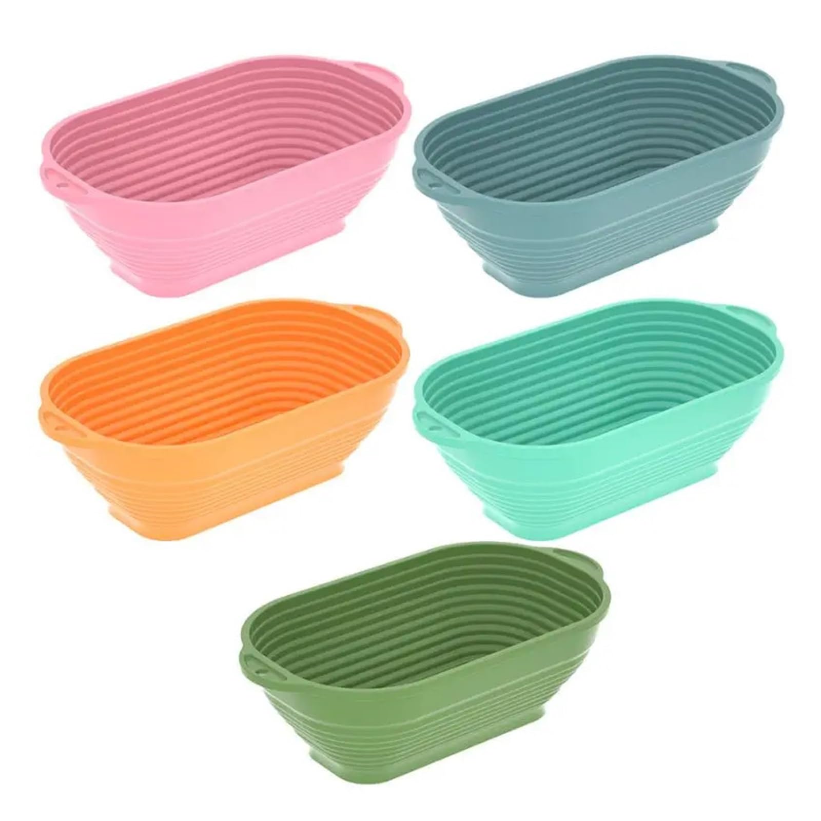 Cestino per la Prova del Pane, Cestino for la lievitazione del Pane Quadrato e Rettangolare Multicolore(Blue,Square)