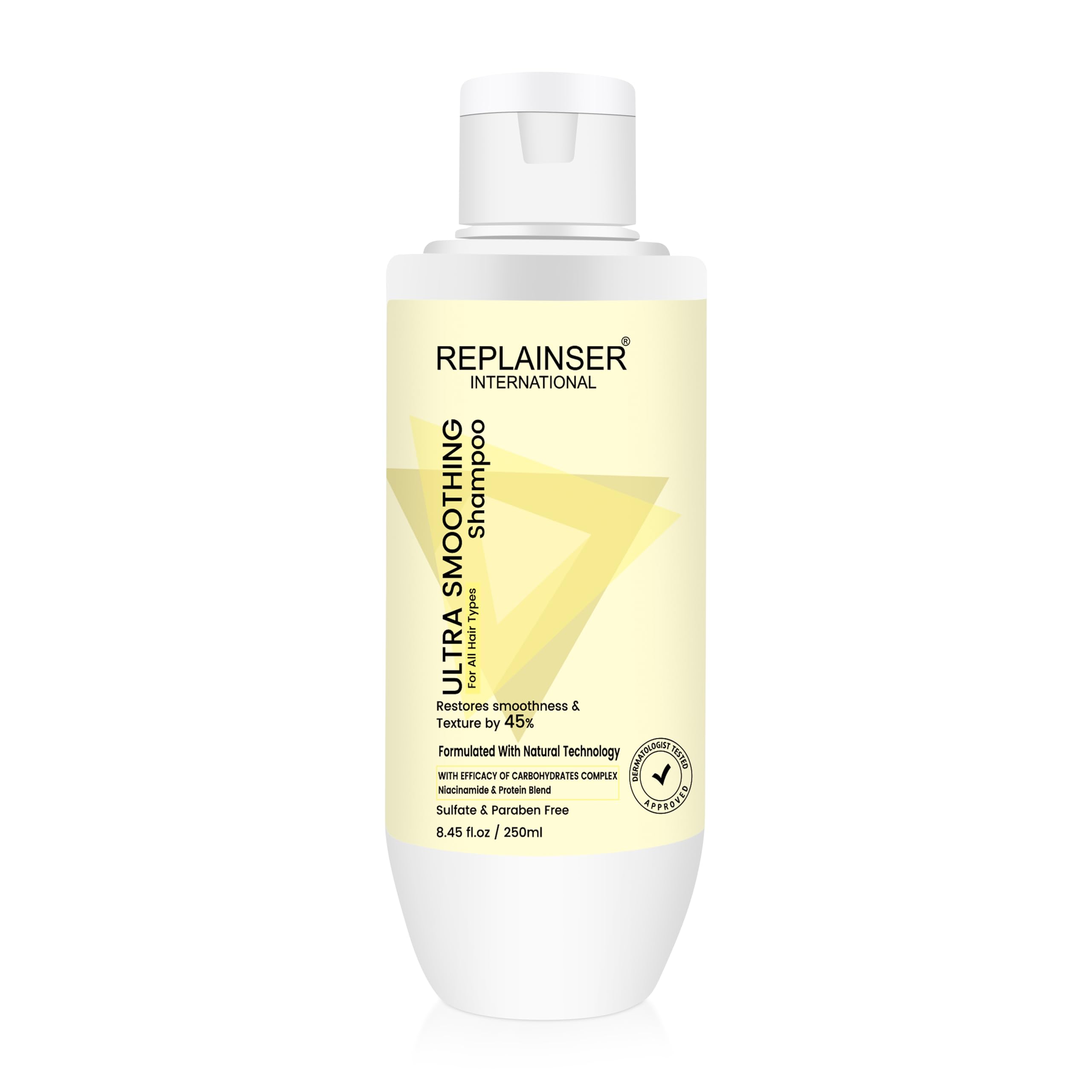 ultra smoothing shampoo, Keratin Smoothing Shampoo - frizz control & deep repair for dry, damaged hair - keratin enriched, sulfate & paraben free, 250ml