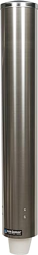 Miniatura 7 de San Jamar C4200PF, despachador de vasos de espuma tipo pull, de acero inoxidable, se ajusta a vasos de 4 onzas a 10 onzas, borde de 2-3/4 pulgadas a