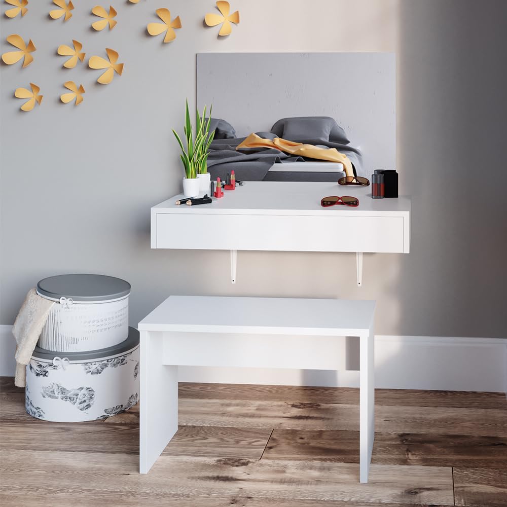 Vicco Banqueta, Blanco, 70 cm para tocador