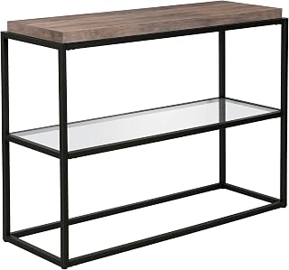 Henn&Hart 42" Modern Console Table, Sofa Table, Black