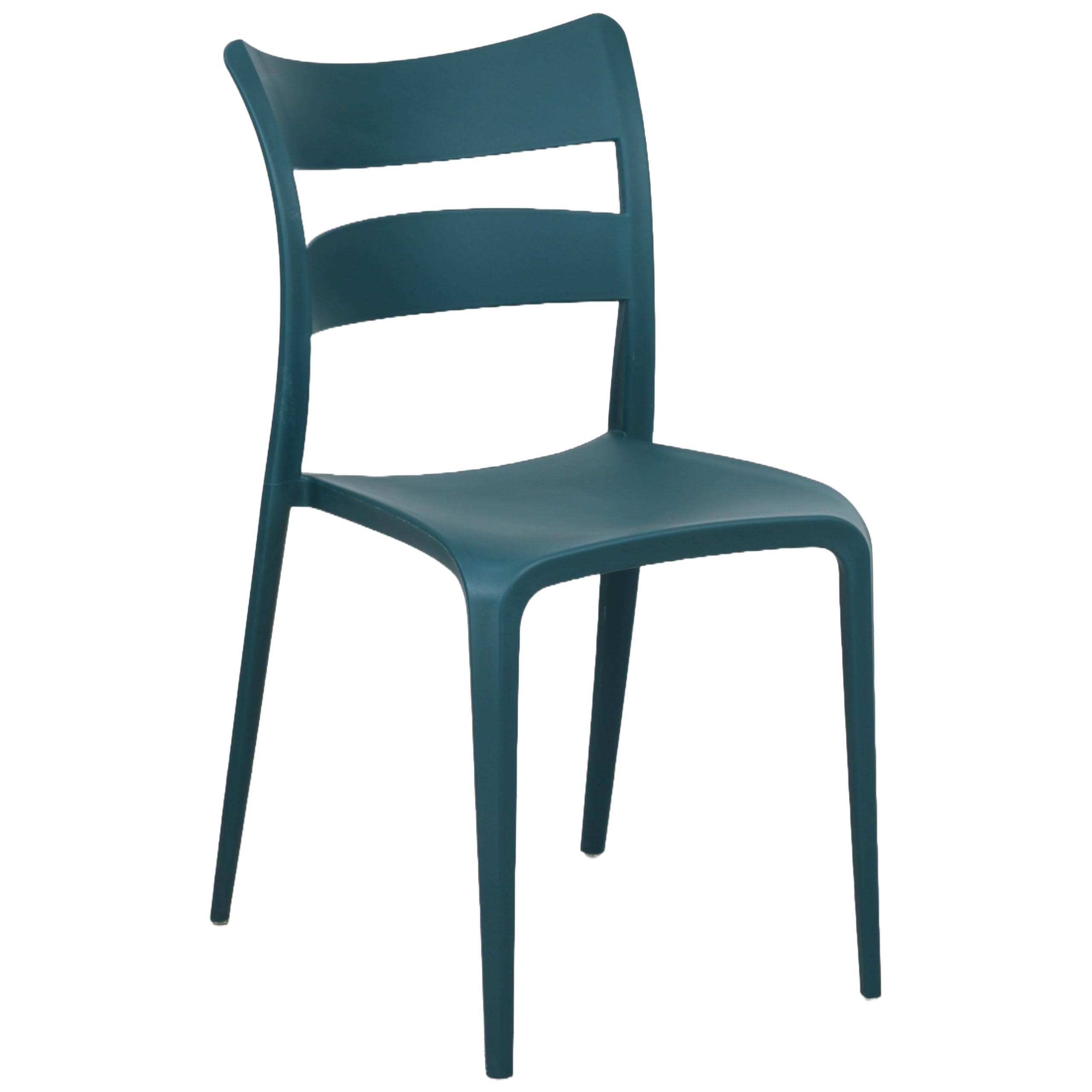 Totò Piccinni Sedia ONDA in Polipropilene moderno design impilabile per esterno e interno (4, Petrolio)