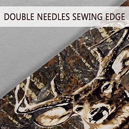 Hommomh Animal Bedding Duvet Cover Set Deer Camo Print For Kids Boy Girl Teen, 1 Duvet Cover With 2 Pillowcases, Easy Care, King Size #TOP2