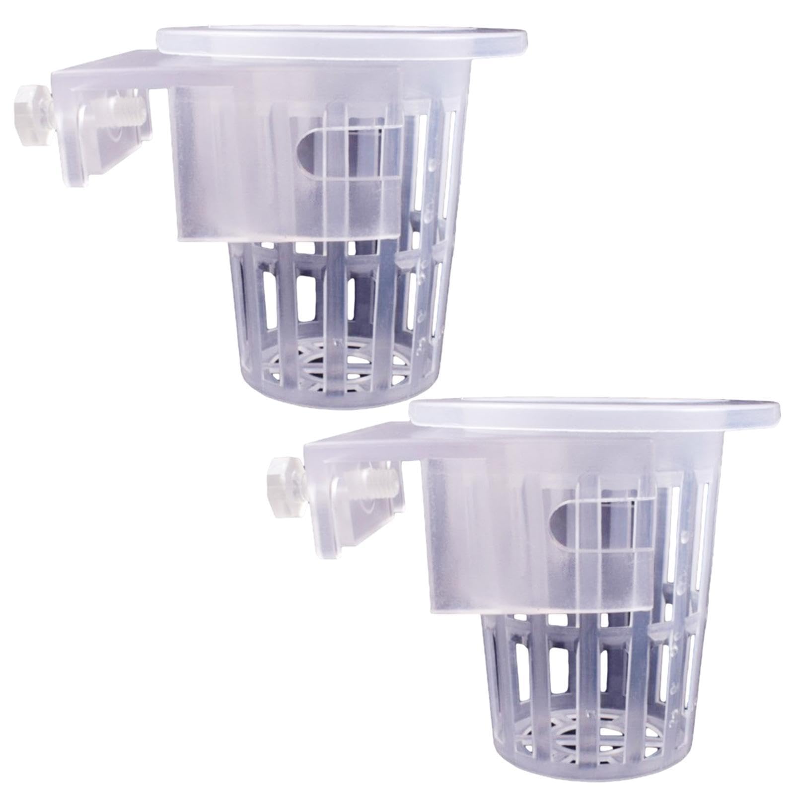 DONGKER 2 stuks hangende waterplantenhouder, aquarium plantenbakbekers met gat voor aquaria opgekomen planten decoraties (rond