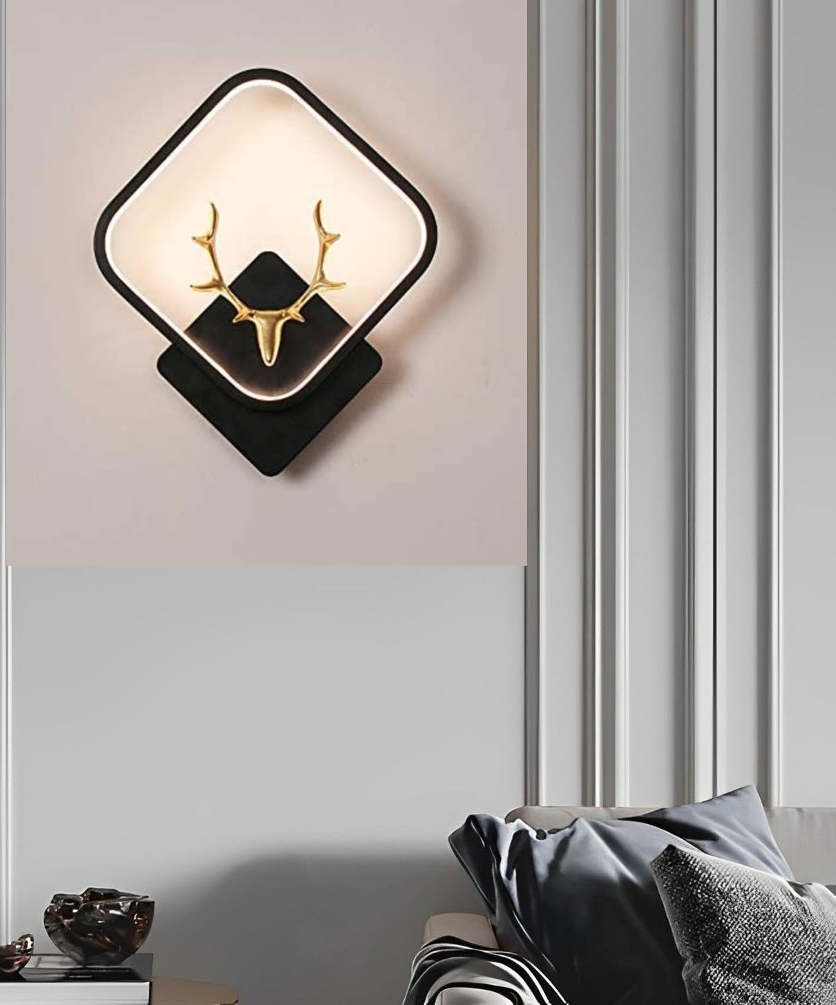 FILLISKA® Luxurious Deer Wall Lamp with Adjustable Colour Changing Function (1 Year Warranty) (Black Square-A5) (B0CHMV67HT) Amazon Price History, Amazon Price Tracker
