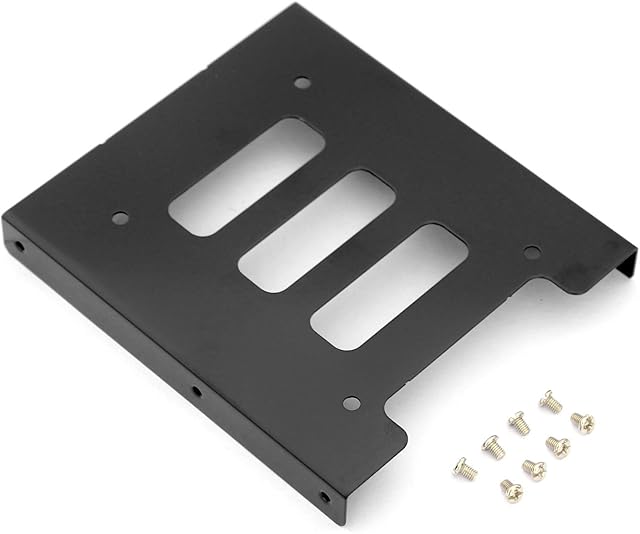56Tiankoou 2.5 inch SSD HDD to 3.5 inch Black Metal Mounting Adapter Bracket Hard Drive Holder for PC SSD