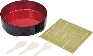Sushi Oke Plastic Hangiri Bamboo Mat Rice Paddle Set #D-483