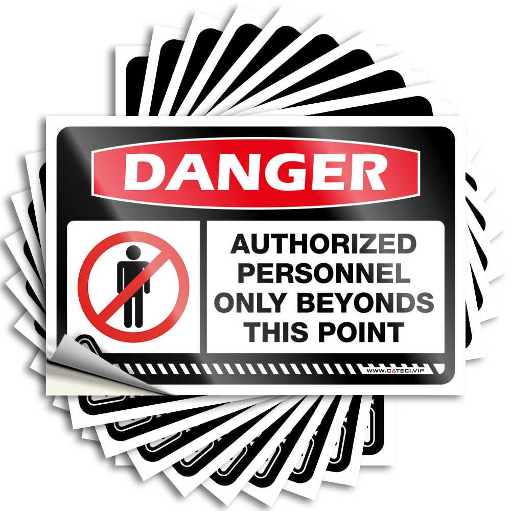 Lettering Sticker Vintage Fall Outdoor Decorations Haves Danger Authorized Personnel Only Beyonds - No Residue Decals for Car(12X18CM)