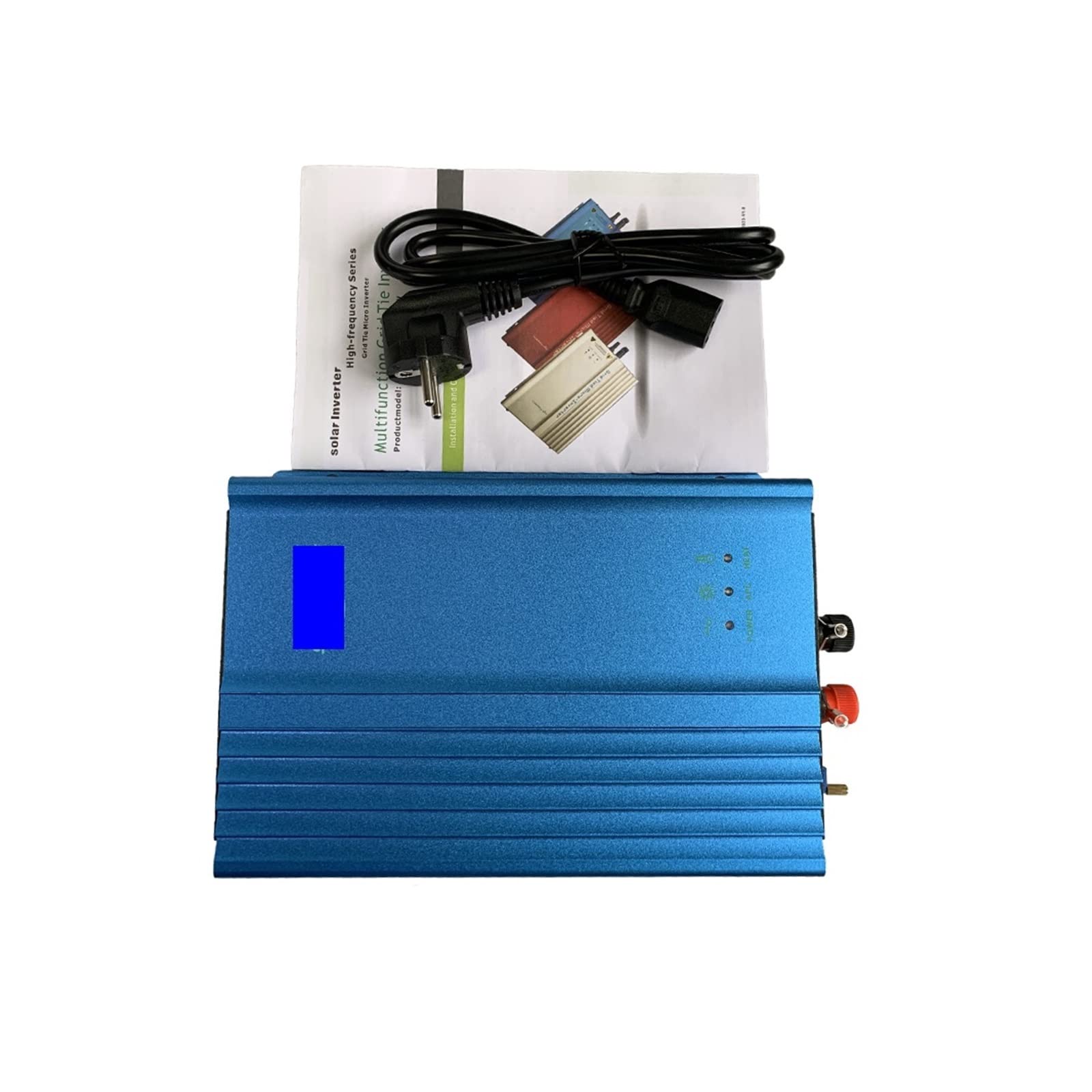 Microinversor de conexión a Red de 500W, 12V, 24V, 36V, 48V, 72V, 96V, Descarga de batería, Onda sinusoidal Pura Ajustable(110-120V,Voc39-62V Bat 36V)