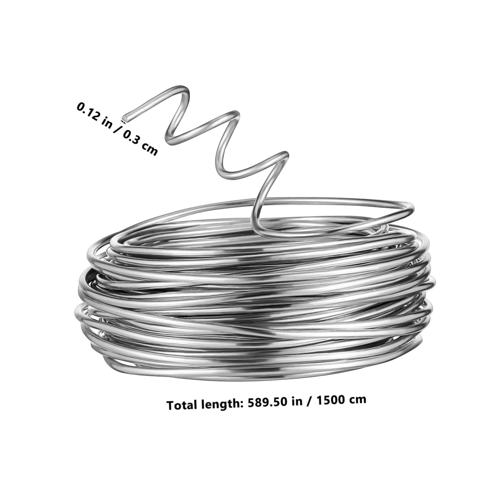 Angoily DIY Aluminum Wire 3mm Thick 15m Length for Floral Arrangements Jewelry Design Sculpture