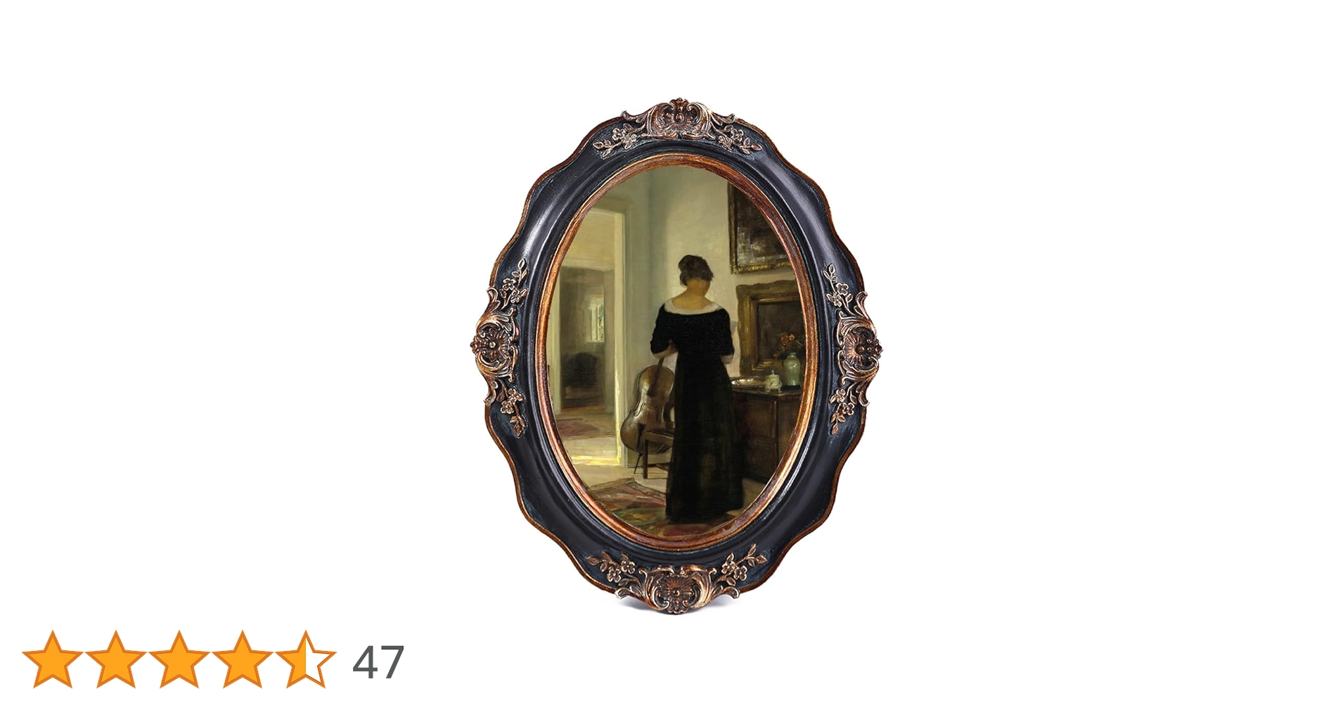 SIKOO Vintage Picture Frames 5x7 Oval Picture Frame Tabletop