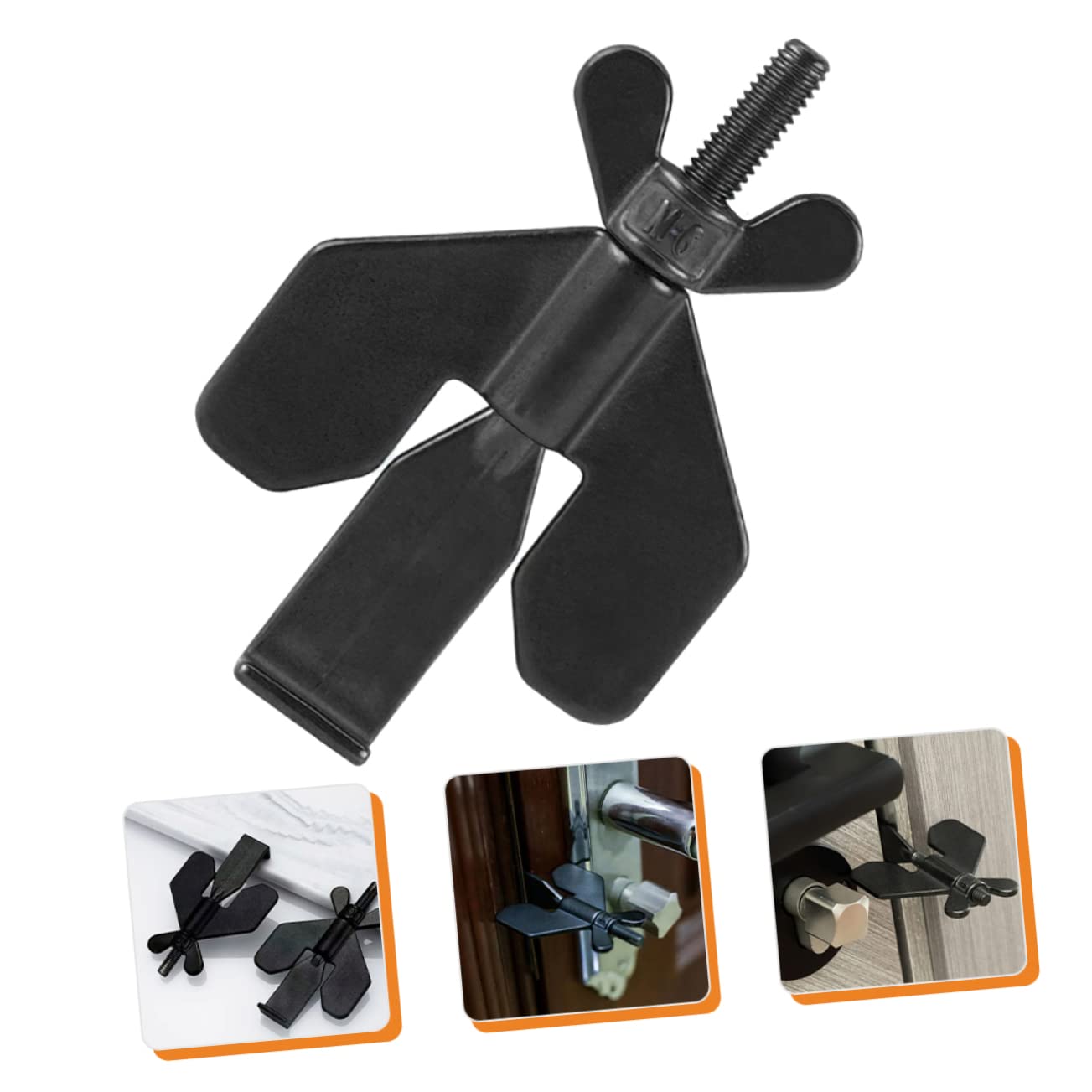 NUOBESTY 4 Pièces Verrou de Porte Portable Sécurisé Bloqueur de Porte pour Voyage Maison pour Hôtels Appartements