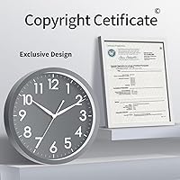Vista 5 de AKCISOT Reloj de pared para baño de 10 pulgadas, relojes de pared analógicos pequeños que funcionan con pilas, silenciosos y sin tictac