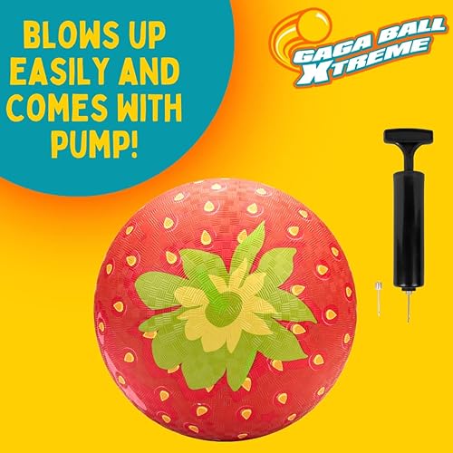 Miniatura 3 de SCS Direct Gaga Ball Playground Balls (8.5 inches) w Air Pump- Durable Rubber Pack for Recess Dodgeball, Kickball, Gagaball Official Play & School
