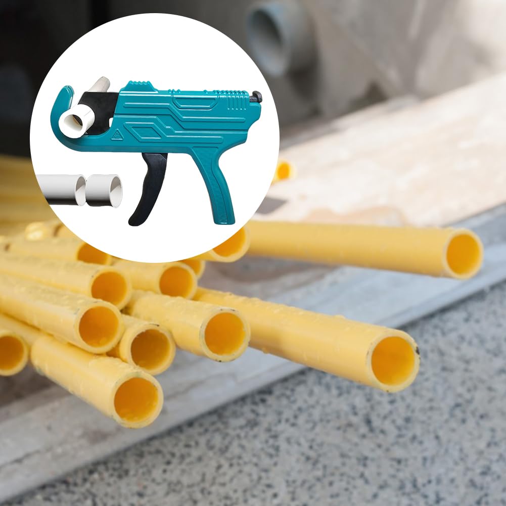 Cortatubos de PVC resistente con tecnología de trinquete y hoja SK5 para cortes precisos