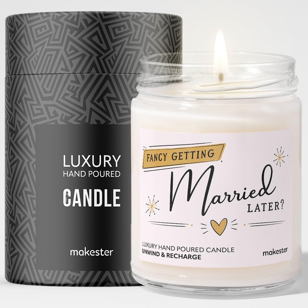 Wedding Gift for Wife On Wedding Day - Luxury Soy Wax Candle - Vanilla, Jasmine, Sugared Almond - Makester — image 1