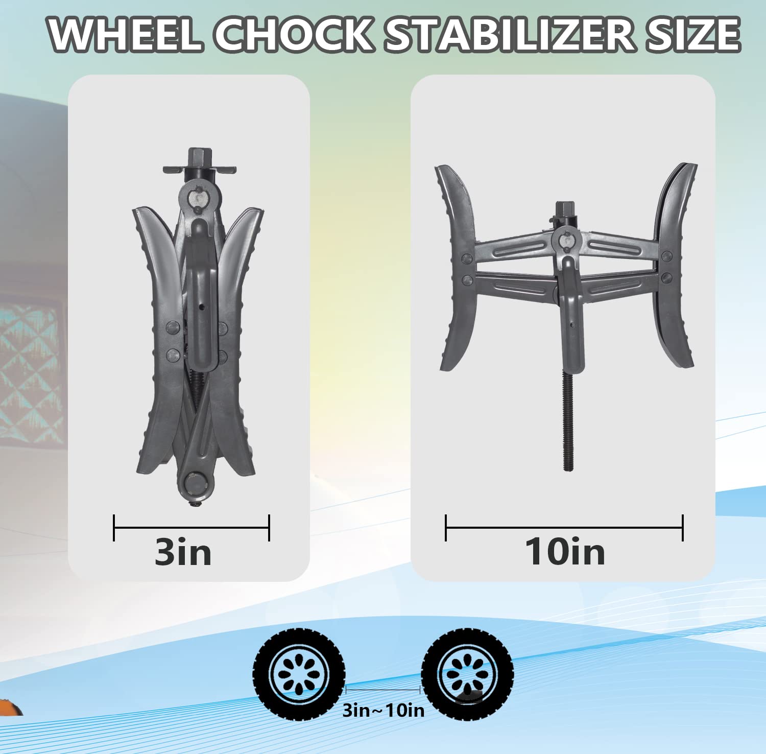 RVPNR Camper Wheel Chock Stabilizer, RV X Chocks Wheel