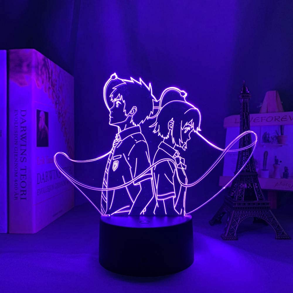 KJsdaADSA 3D Night Light Manga 3D Lamp Your Name Figure for Children's Room Decor Night Light Kids Bithday Gift Your Name Anime Led Light - Remote Control