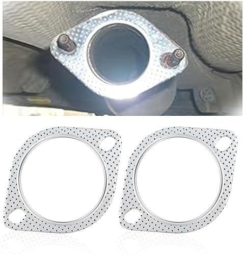 2 juntas de escape de automóvil, ultra sellado, 2 pernos y 3 pulgadas, junta de escape estándar, junta reforzada de alta temperatura, accesorios