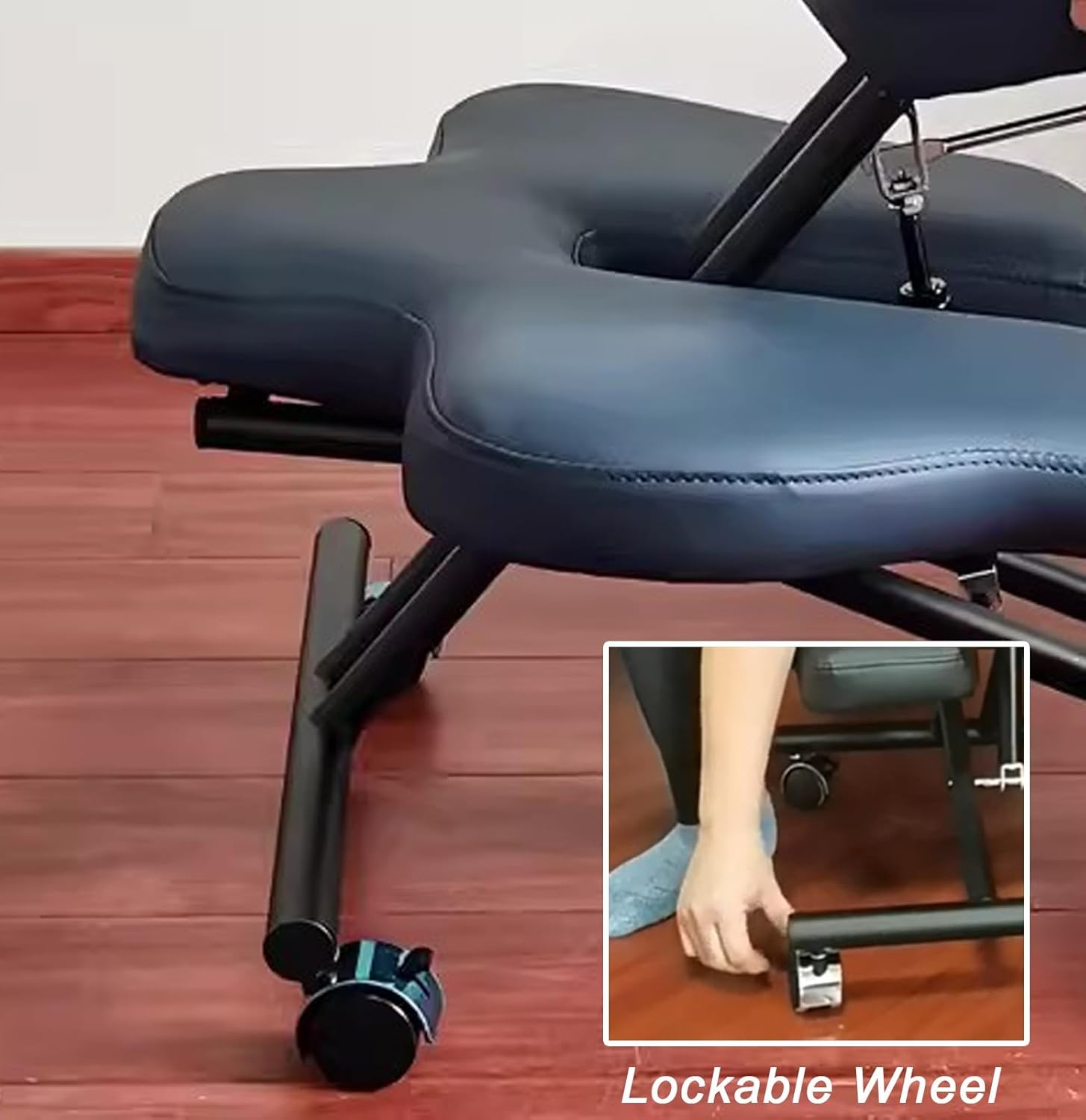 Kneeling Chair Meditation Stool Chair with 2 Cushions, Flexible Cross Leg Kneeling Chairs for Home Office, Orthopedic Correcting Stools with Adjustable Tilt Angle