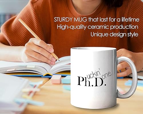 Miniatura 3 de Taza de café de graduación  Phuckin Done  Acabado Master Degree College Study Phd Graduate Student Science Engineering Civil 11oz Blanco