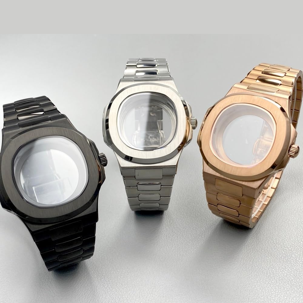Square Watch Case for NH Series Movement, Stainless Steel Sapphire Watch Case Low Maintenance 1piece