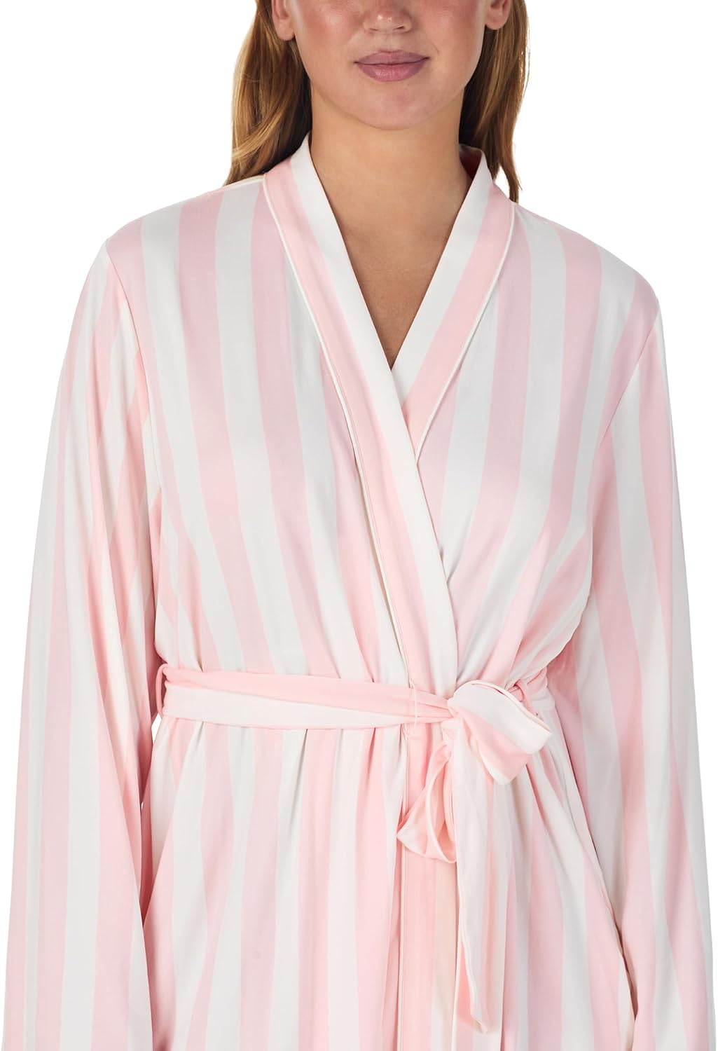 kate spade new york Womens Super Soft Jacquard Plush Bathrobe - Long Sleeve Above Knee Length Robe - Sleepwear & Loungewear