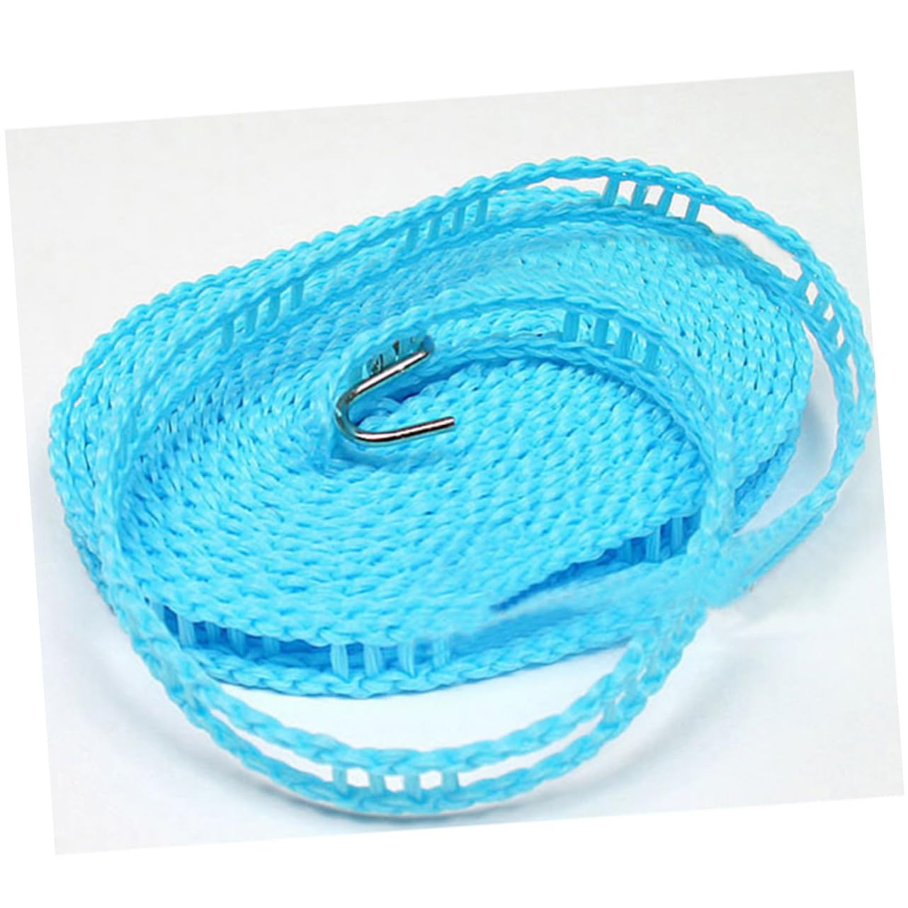 CHILDWEET Adjustable Nylon Clothes Drying Rope Meters Windproof Clothesline with Hooks for Camping Travel Home Use Random Color Random Color