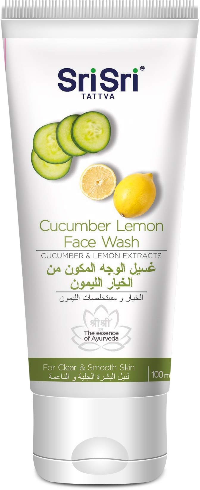 SRI SRI TATTVA100 ml Cucumber Lemon Face Wash use to removes excess oil