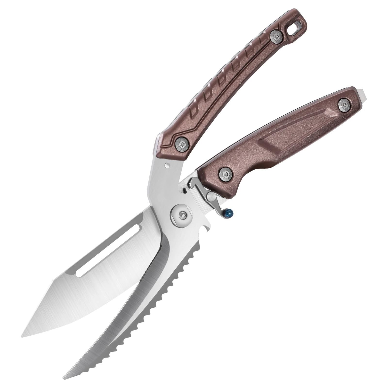 Uoxhfdh Grey Detachable Poultry Shears Food Cutting Heavy Duty Stainless Steel(Grey)