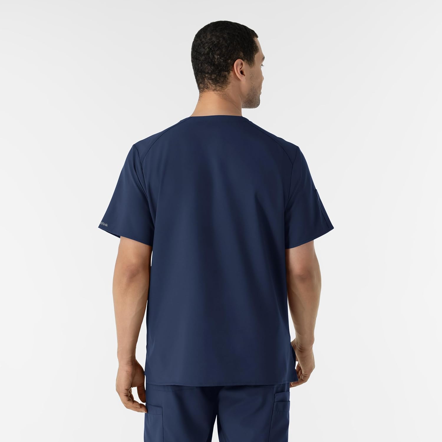 WINK Scrubs for Men, W123, V-Neck Tops with 6 Pockets