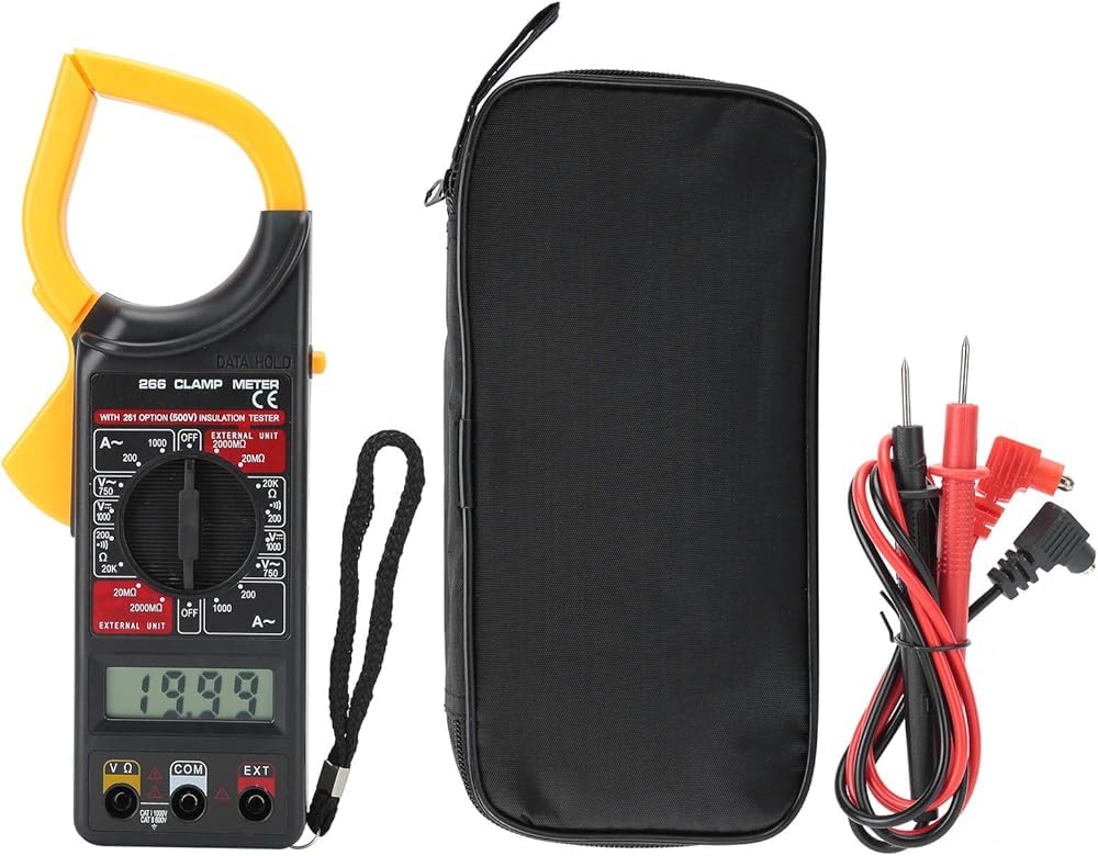 DT266 Digital clamp meter with LCD display for AC/DC current voltage measurement Digital Multimeter (2000 Counts)-picture-17
