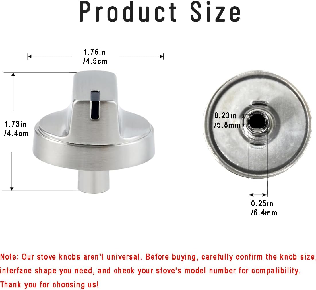 Updated WB03X29354 Knobs Replacements for GE Gas Profile Stove PGP7030SL1SS PGP7036SL1SS, etc. Range Knobs for 4363588 AP5989029 PS1172908, etc. Durable & Easy Installation, 5Pack(Not Universal)
