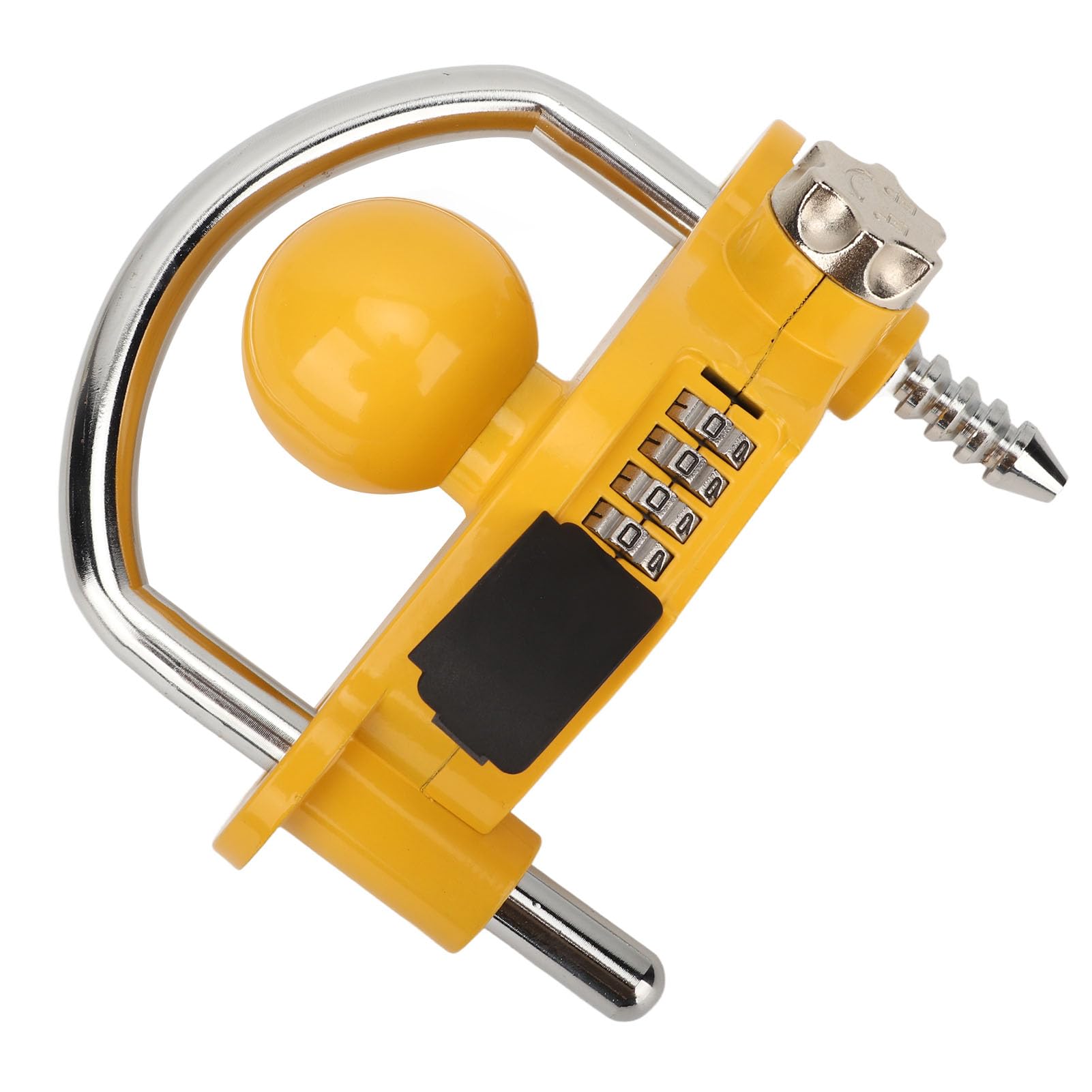 Trailer Coupler Lock Yellow Aluminum Heavy Duty Hitch Lock Universal Adjustable U