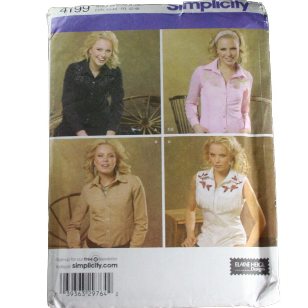 Patron chemises pour femme Simplicity 4199 pour vos tenues de bureau