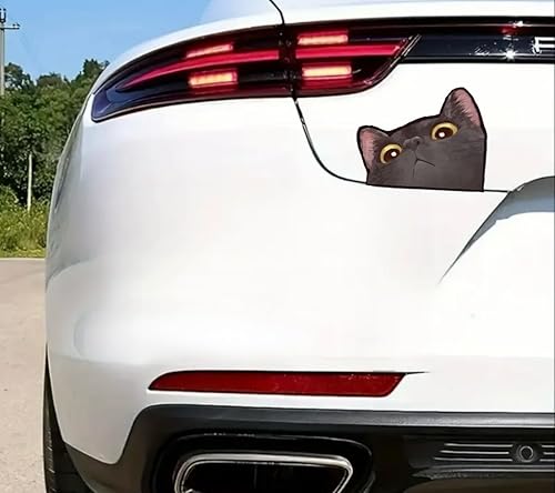 Miniatura 2 de MAKTEM Calcomanía dorada para automóvil, diseño de perro de Peeking para ventana y vehículo, diseño de perro para proteger el parachoques, lindo