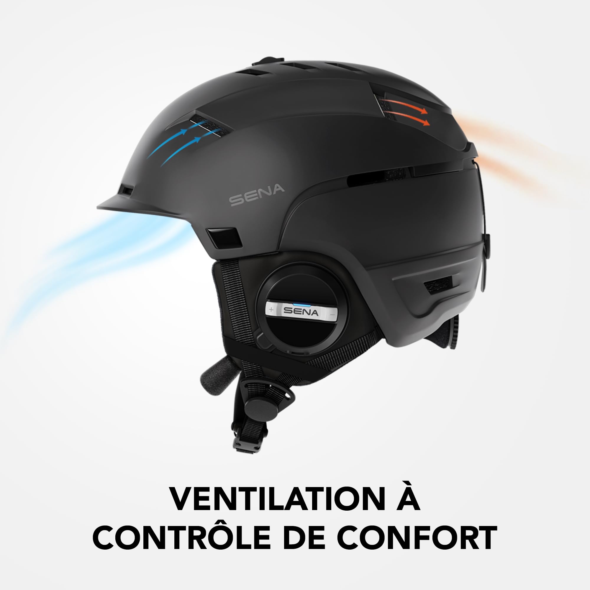 Sena Latitude S2 Casque de Sports de Neige Intelligent avec connectivité Bluetooth et Communication d'interphone maillé pour Le Ski, Le Snowboard (Taille L)