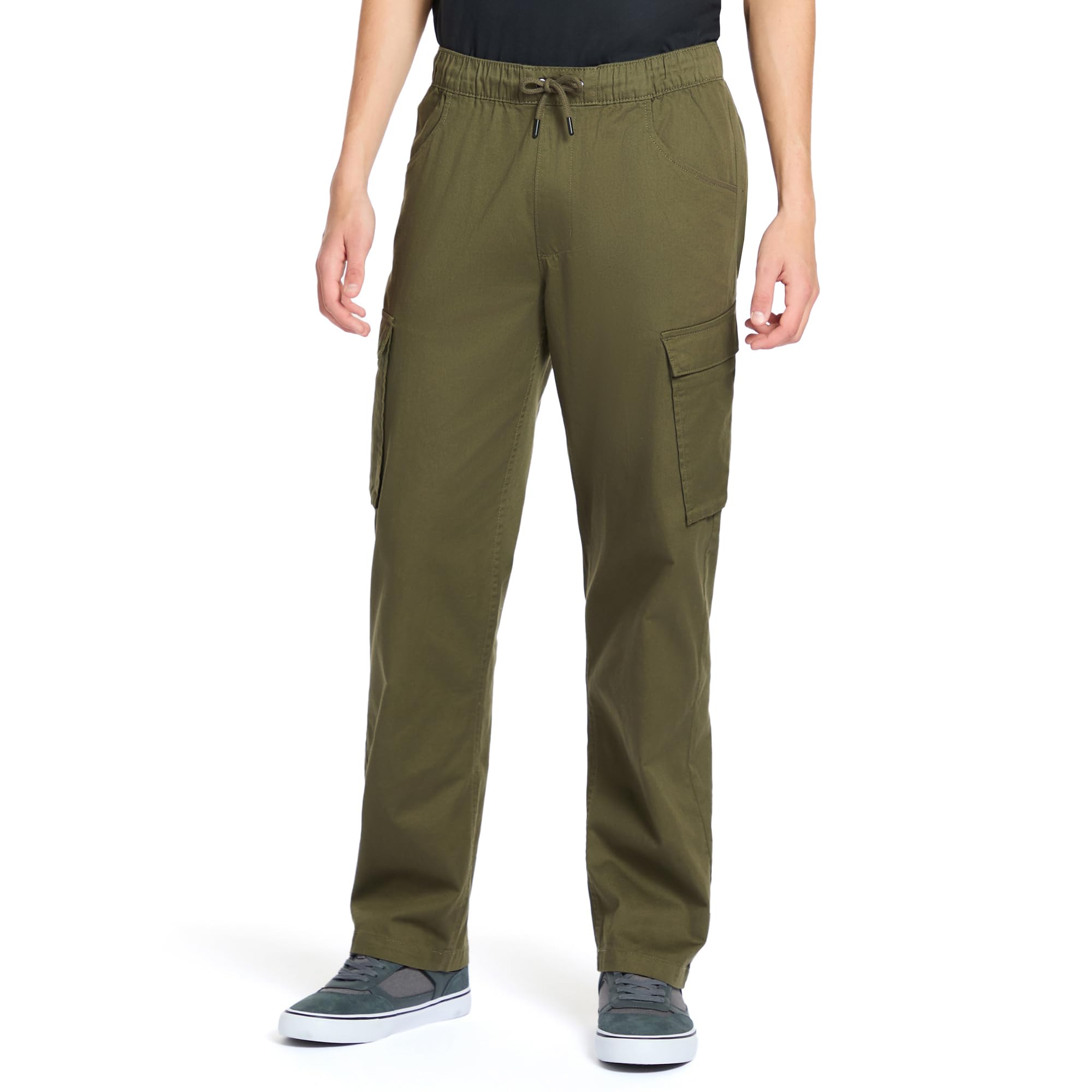 Airwalk Men's Olive Green Cuffed Cargo Pant, Small