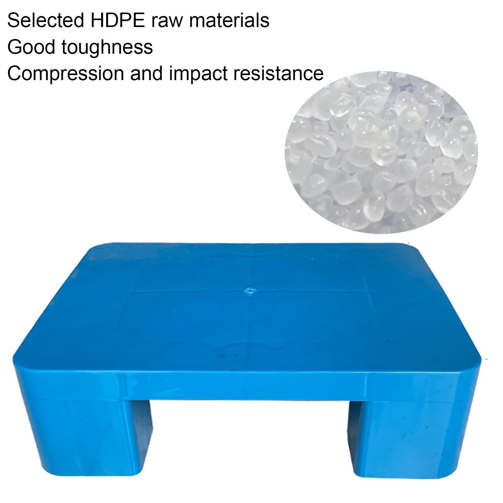 XPLKQXE Palette Plastique Légère Stockage, Palette Plancher Polyéthylène, Plate-Forme D'affichage Plateau D'articles HDPE, Panneau Protection Palettes (Couleur : Blue-50x40x12cm, Taille : 20pcs)