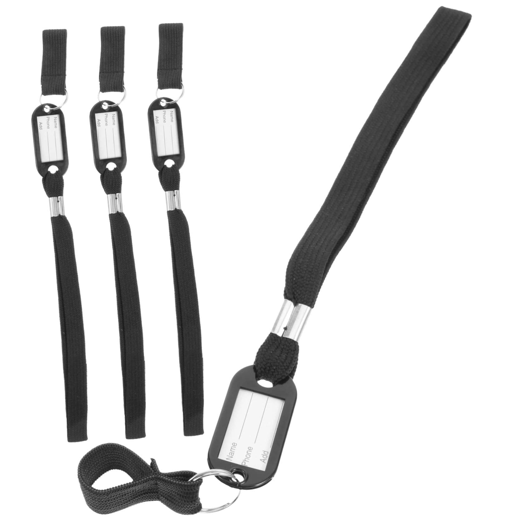 FOYTOKI Cane Wrist Strap Name Tag 4 Pack Anti-Lost Phone Lanyard for Walking Stick Ergonomic Easy to Clean
