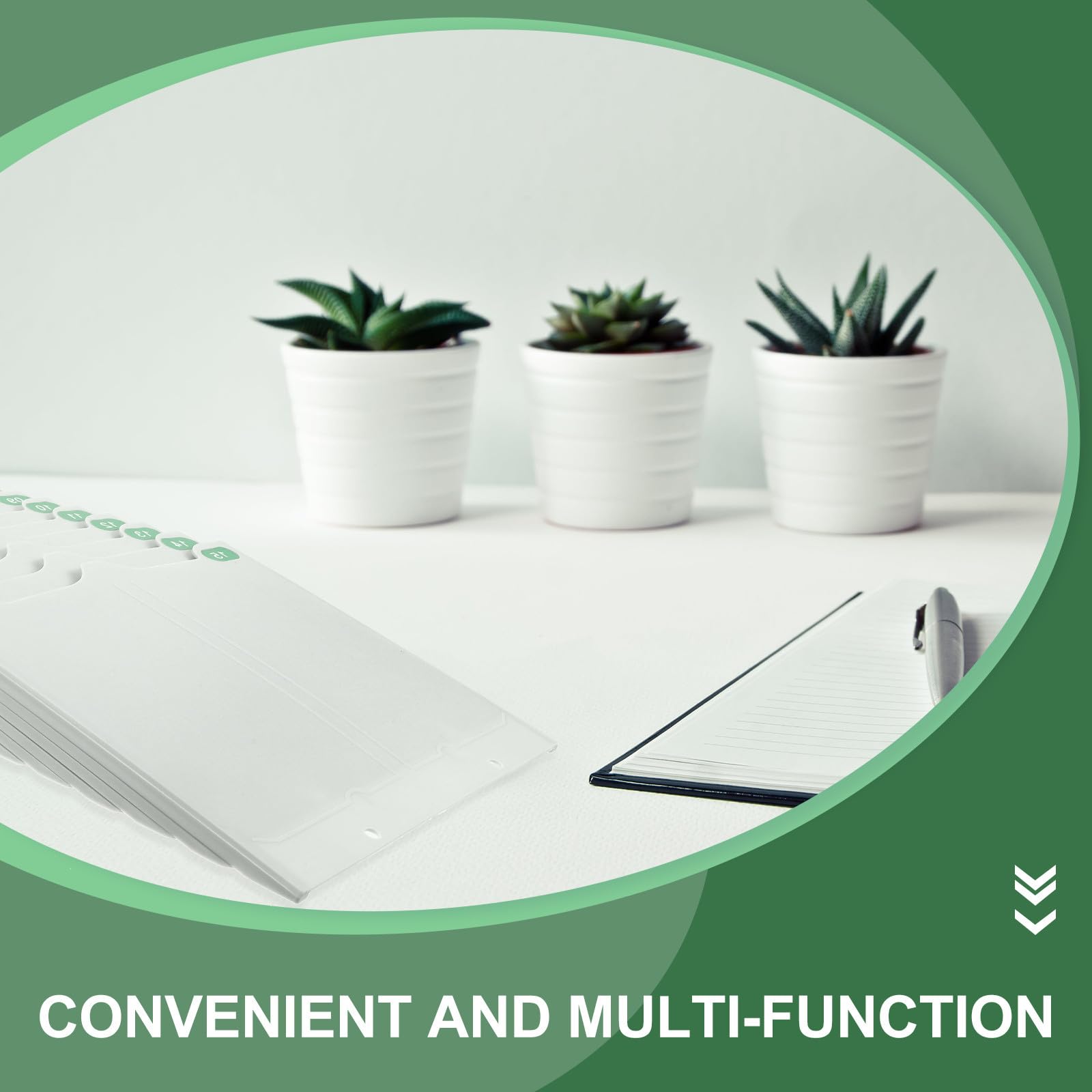 Zerodeko Support de Cartes de Présence en Plastique 30 Pochettes, Étagère de Rangement Multifonction Pratique pour Bureaux et Cuisines