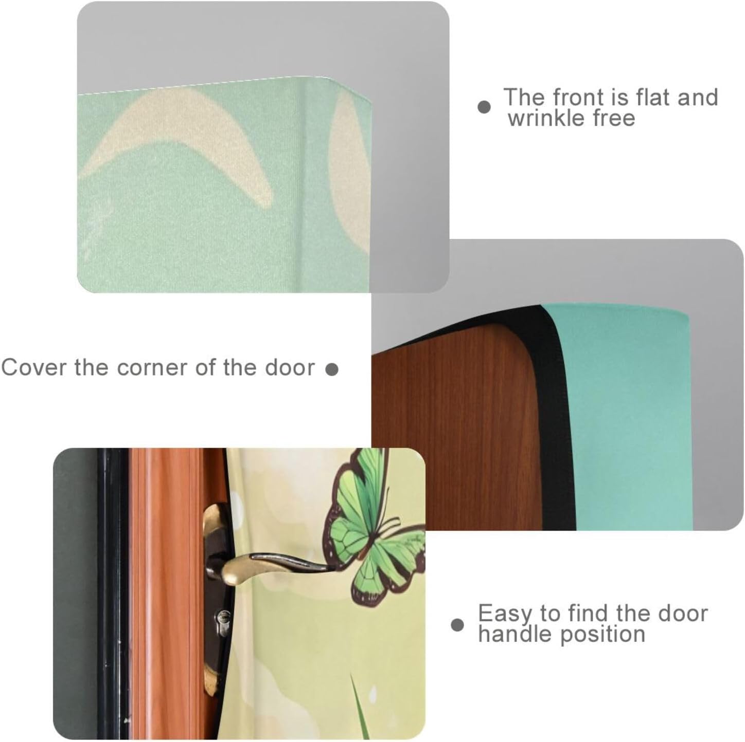 Happy Easter Door Cover Washable High Elastic Fabric Front Door Cover for Festive Party Home Decor,32x79Inch