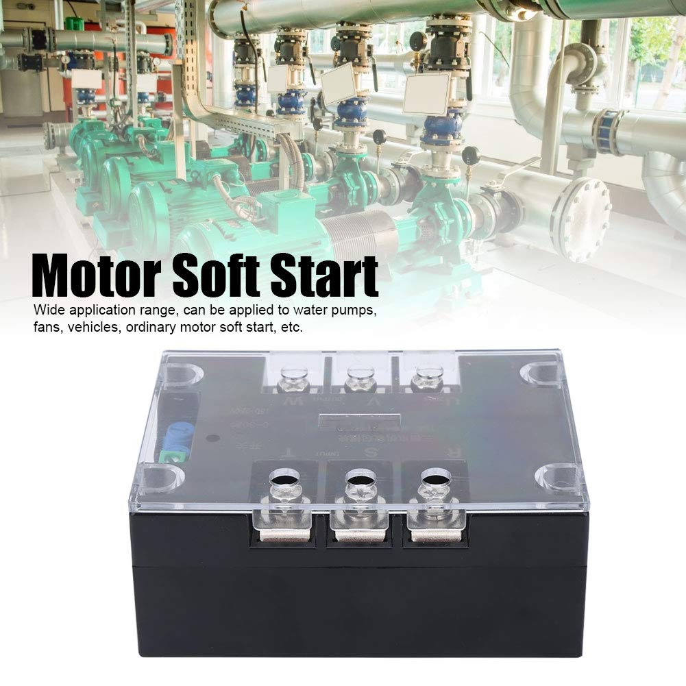 Módulo de Arranque Suave del Motor Controlador de relé Inferior de Latón TSR 200WA R1 20KW con Disipador de Calor Módulo de Arranque Suave del Motor Trifásico para Control de Motores